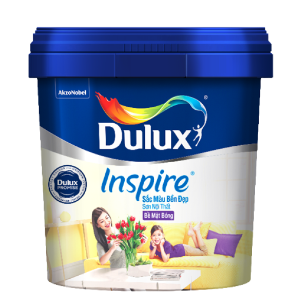 Sơn nước nội thất Dulux Inspire Sắc Màu Bền Đẹp Bề Mặt Bóng 39AB - 5L