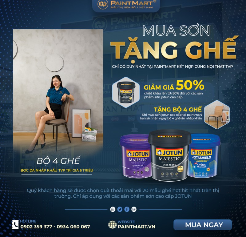 Khuyến mãi sơn Jotun, giảm đến 50%