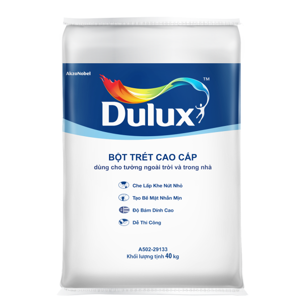 Bột trét tường nội ngoại thất Dulux - 40 kg