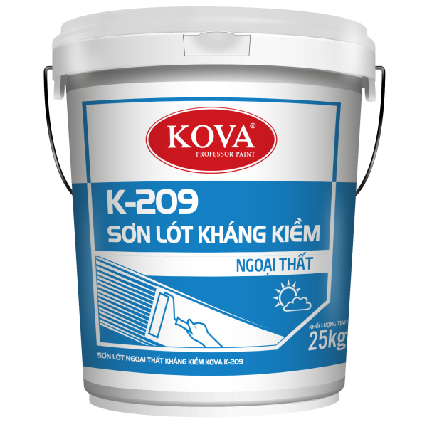 Sơn lót chống kiềm ngoại thất Kova K-209 thùng 25Kg