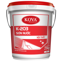 Sơn nước nội thất không bóng KOVA  K-203 thùng 25Kg