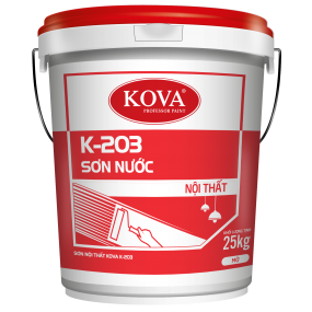 Sơn nước nội thất không bóng KOVA  K-203 thùng 25Kg