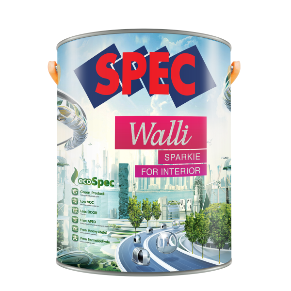 Sơn nội thất bóng lau chùi hiệu quả Spec Walli Sparkie