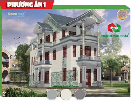 Bản phối màu sơn ngoại thất spec 01