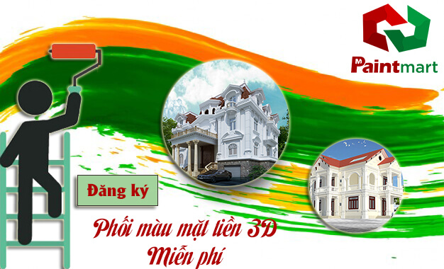 Phối màu sơn expo 3D miễn phí khi mua bột trét tường ngoại thất expo