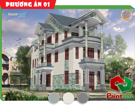 Bản phối màu sơn expo 3D - Phương án 01