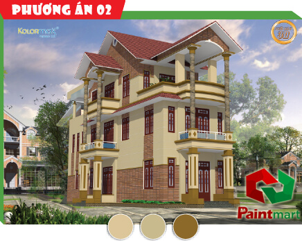 Bản phối màu sơn expo 3D - Phương án 02