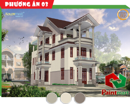 Bản phối màu sơn spec 3D - Phương án 03