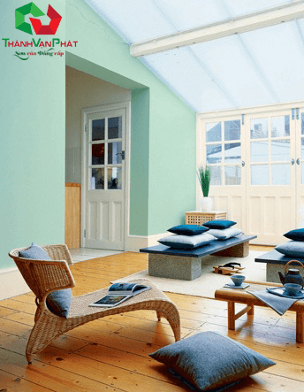 Màu sơn nội thất Mệnh Mộc - màu xanh vật liệu tự nhiên